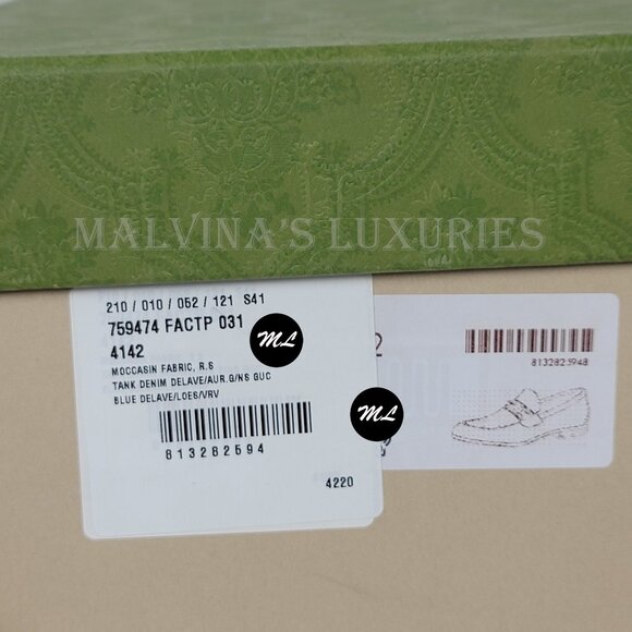 GUCCI SHOES MENS DENIM HORSEBIT WEB LOAFER sz 10.5 US 11 - Picture 15 of 15